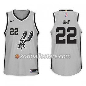 San Antonio Spurs Rudy Gay 22 Nike 2017-18 Harmaa Miesten Pelipaidat Swingman 